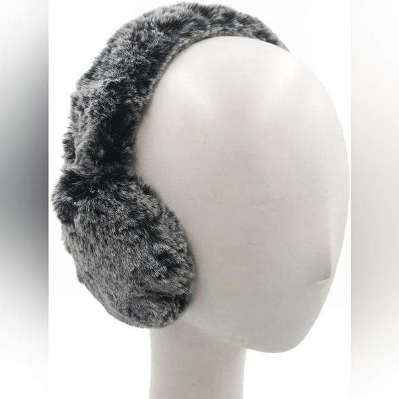 Surell Accessories - Surell Faux Fur Earmuff with Halo Band in Black Frost